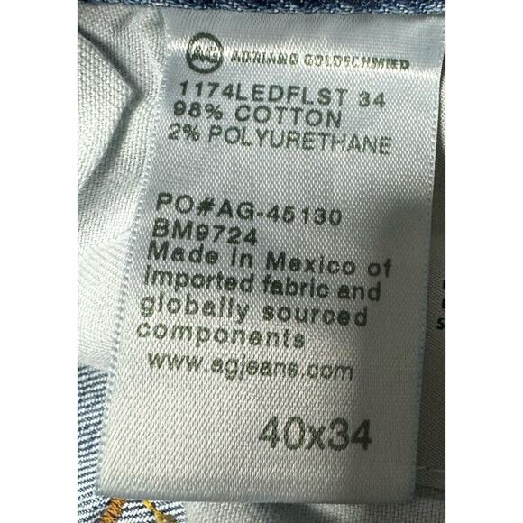 AG Adriano Goldschmied Men's The Graduate Tailored Leg Blue Jeans - Size 40x29 - Picture 8 of 8